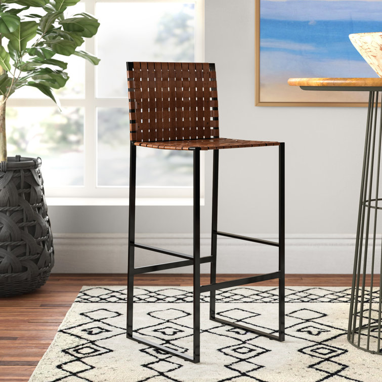 Augusta Genuine Leather Bar & Counter Stool & Reviews Joss & Main